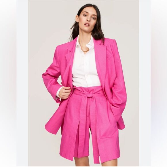 Eudon Choi Pink Pleated Shorts 8 - Picture 8 of 8